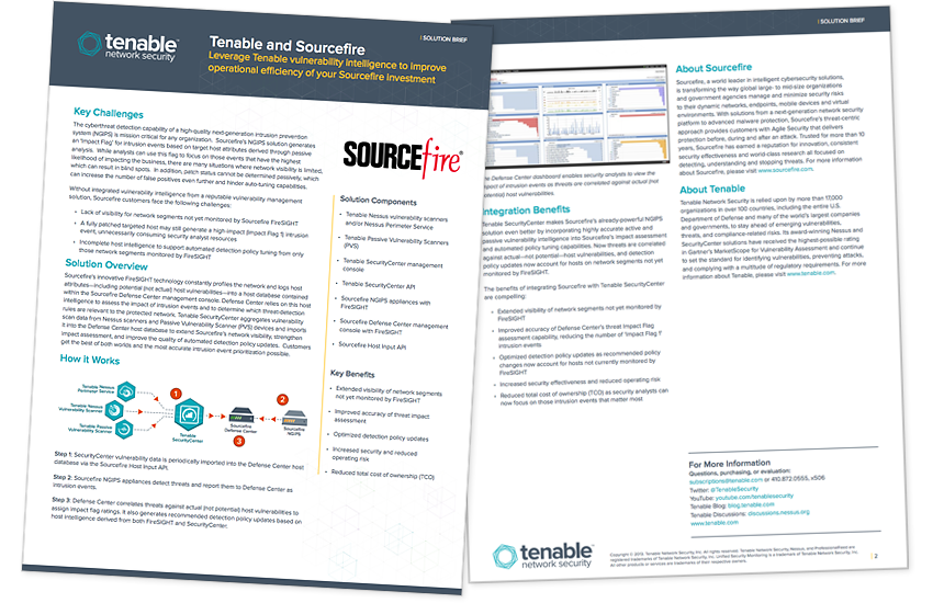 Tenable Sourcefire Solution Brief Cyberedge Group