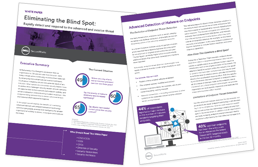 Presentation image for Eliminating The Blind Spot: Rapidly detect and respond to the advanced and evasive threat.
