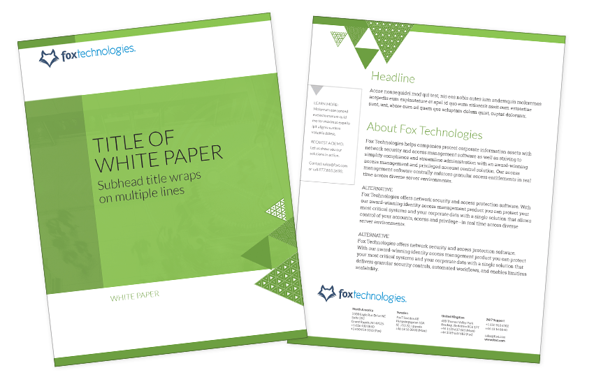 Presentation image for Fox Technologies White Paper Template