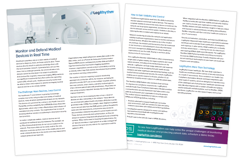 Presentation image for Monitor and Defend Medical Devices in Real time