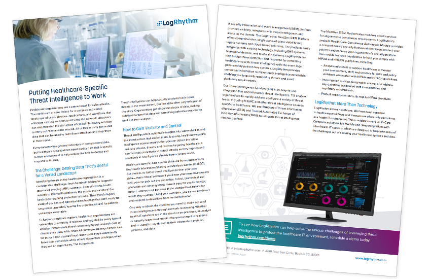 Presentation image for Putting Healthcare-Specific Threat Intelligence to Work