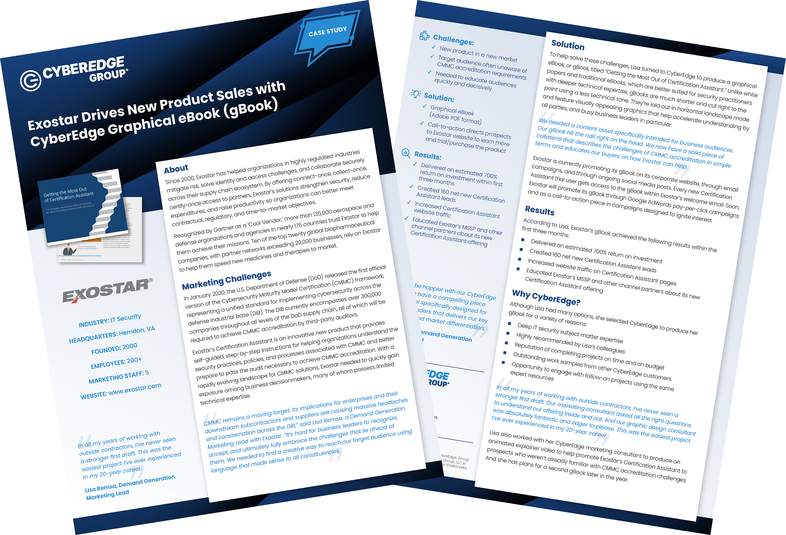 Presentation image for Exostar Case Study -- Graphical eBook (gBook)